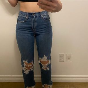 Ripped mom jeans